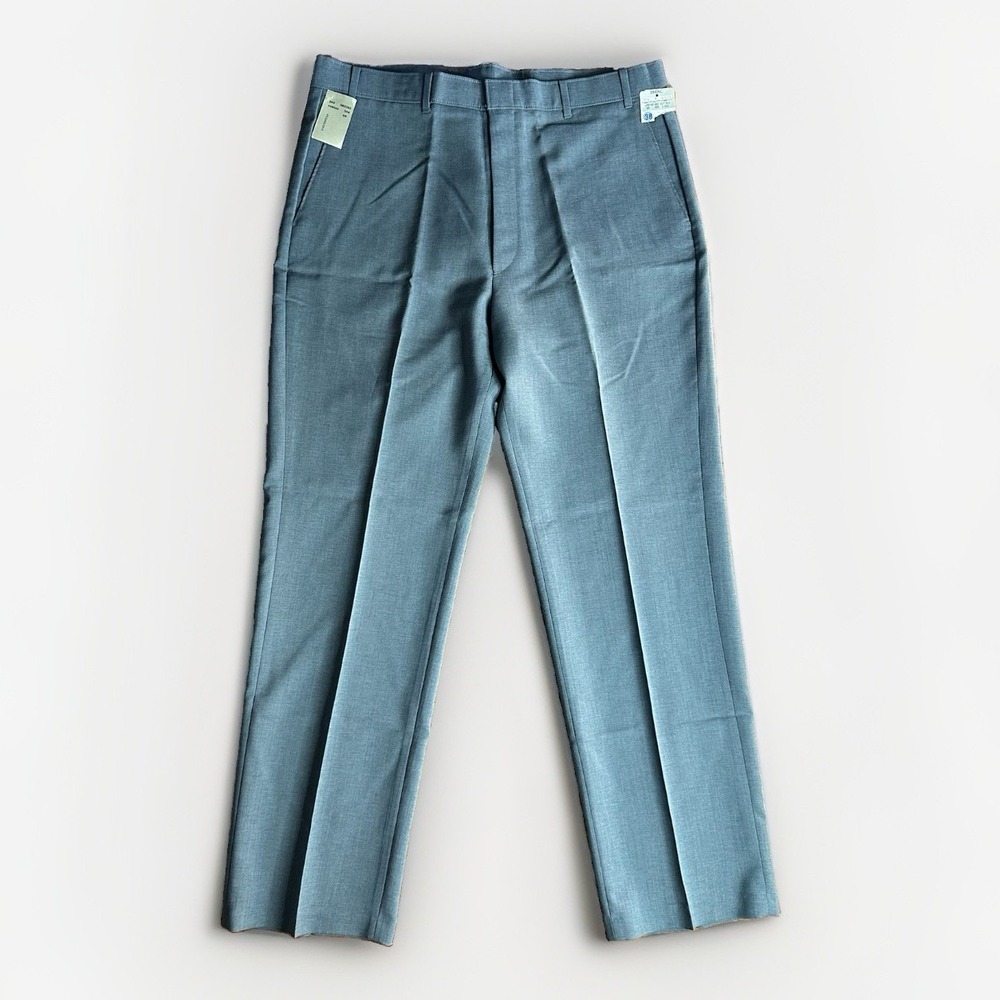 NEW Vintage 80s Levis Action Slacks Pants Mens 38x32 Gray Wool Blend Dress